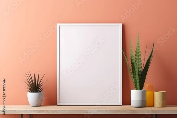 Fototapeta Frame Mockup - Subdued Elegance, generative ai