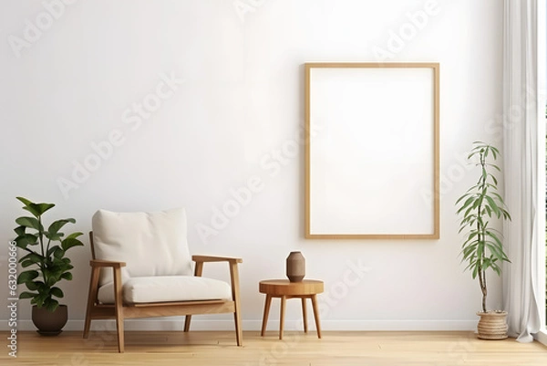 Fototapeta Soft and Stylish Wall Decor Frame Mockup, generative ai