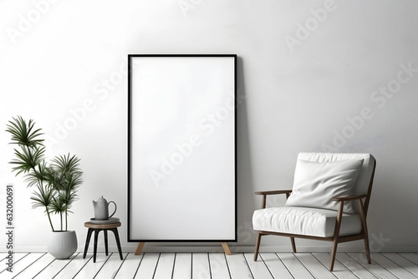 Fototapeta Clean and Sophisticated Frame Display Frame Mockup, generative ai