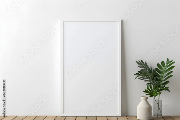 Fototapeta Serene and Contemporary Ambiance Frame Mockup, generative ai