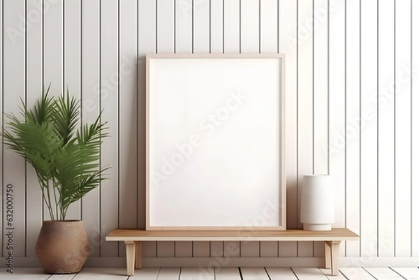 Fototapeta Stylish and Modern Gallery Scene Frame Mockup, generative ai