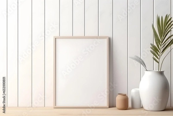 Fototapeta Subtle Blank Frame Setting Frame Mockup, generative ai