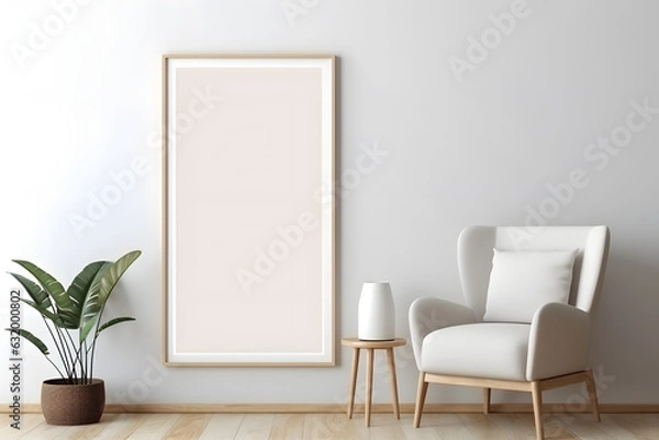 Fototapeta Aesthetic and Cozy Frame Presentation Frame Mockup, generative ai