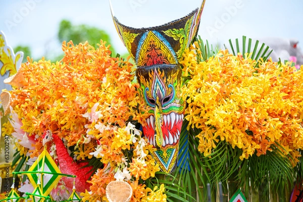 Obraz Phi Ta Khon ghost festival in Thailand.