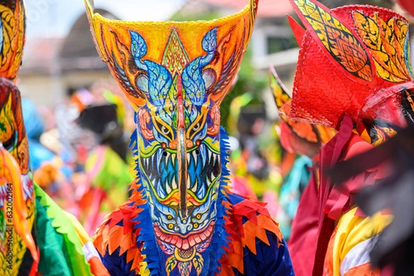 Obraz Phi Ta Khon ghost festival in Thailand.