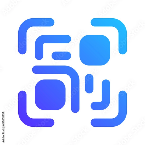Obraz qr code gradient fill icon