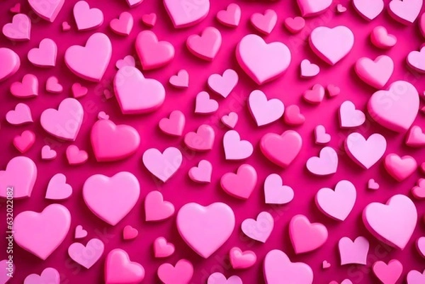 Fototapeta pink heart with flowers  
Created using generative AI tools