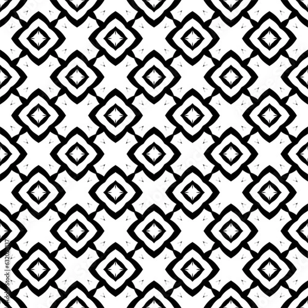 Fototapeta black and white seamless pattern geometric pattern square seamless design textile and texture pattern. 