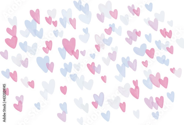 Fototapeta 水彩ハートのハート型