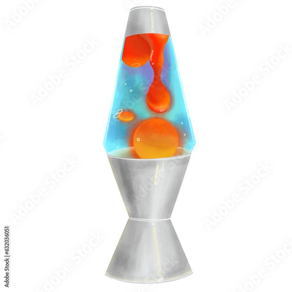 Obraz Lava lamp hand painting Isolate