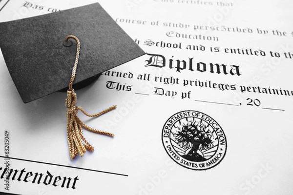 Obraz dyplom ukończenia szkoły