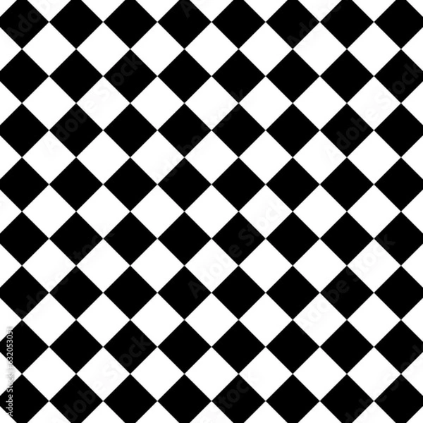 Fototapeta abstract black and white seamless square grid pattern background
