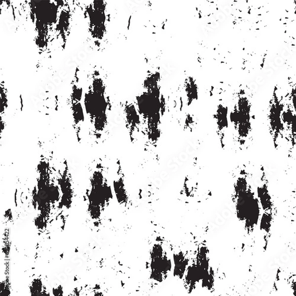 Obraz Grunge Black And White Urban Vector Texture Template. Dark Messy Dust Overlay Distress Background. Easy To Create Abstract Dotted, Scratched, Vintage Effect With Noise And Grain. Aging Design Element