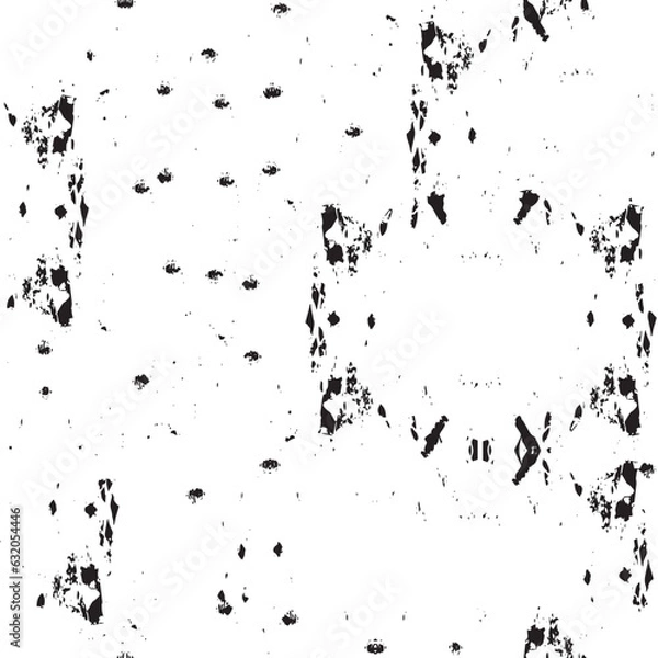 Obraz Grunge Black And White Urban Vector Texture Template. Dark Messy Dust Overlay Distress Background. Easy To Create Abstract Dotted, Scratched, Vintage Effect With Noise And Grain. Aging Design Element