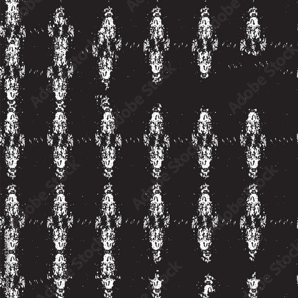 Fototapeta Grunge Black And White Urban Vector Texture Template. Dark Messy Dust Overlay Distress Background. Easy To Create Abstract Dotted, Scratched, Vintage Effect With Noise And Grain. Aging Design Element