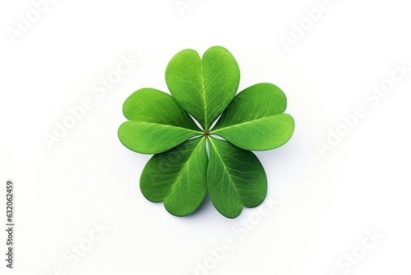 Fototapeta clover leaf isolated on white background.