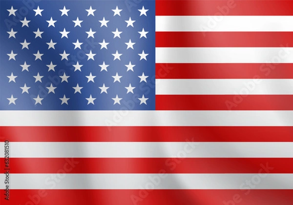 Fototapeta National flag of USA. Vector illustration.
