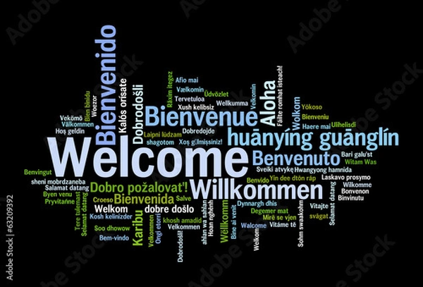 Obraz Welcome phrase words cloud concept