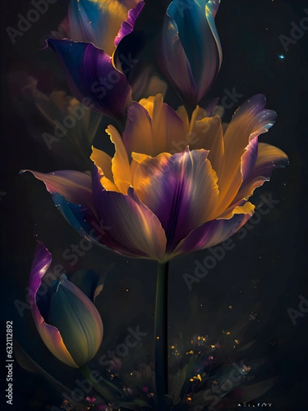 Obraz purple tulip flower