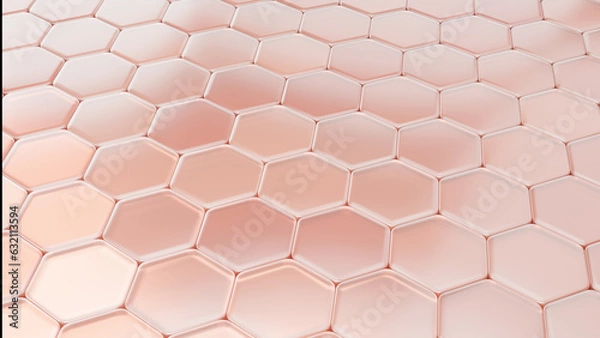 Fototapeta 3d skin layer of the skin cell, skin cell microscope, 3d rendering.	