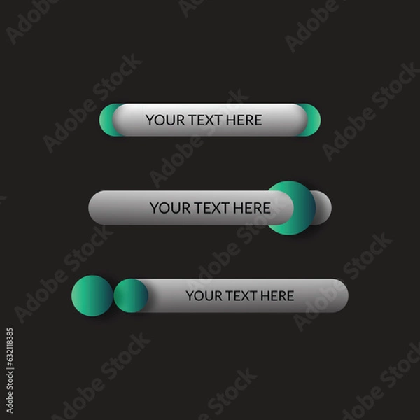 Obraz geometric modern lower third banner template design