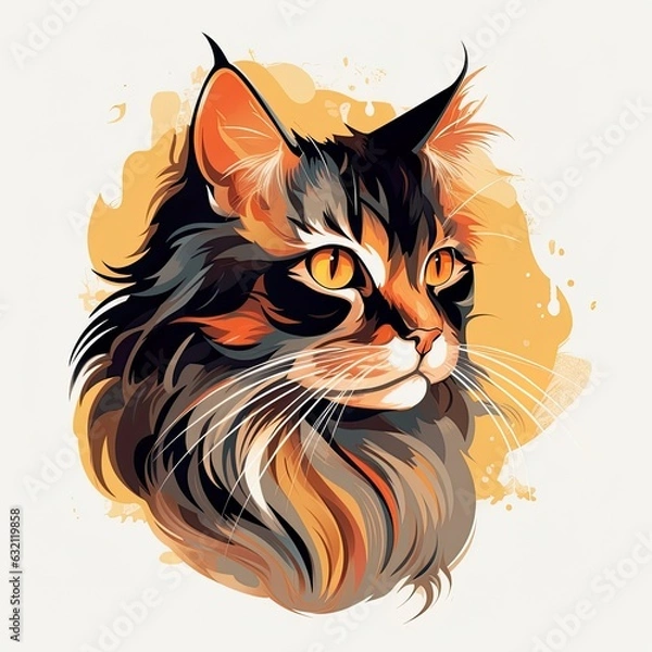Obraz Cat Illustration ,  Generative AI