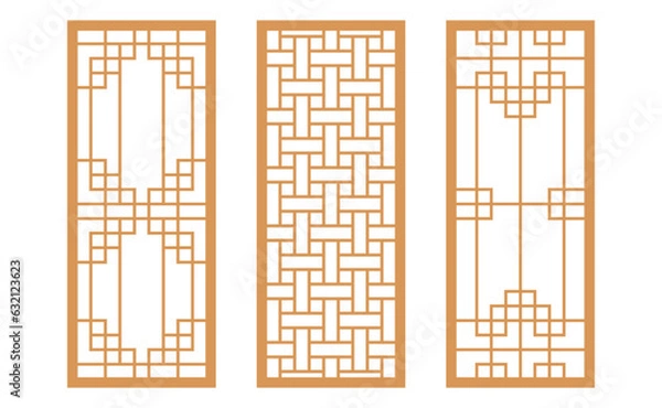Fototapeta Korean traditional pattern design elements