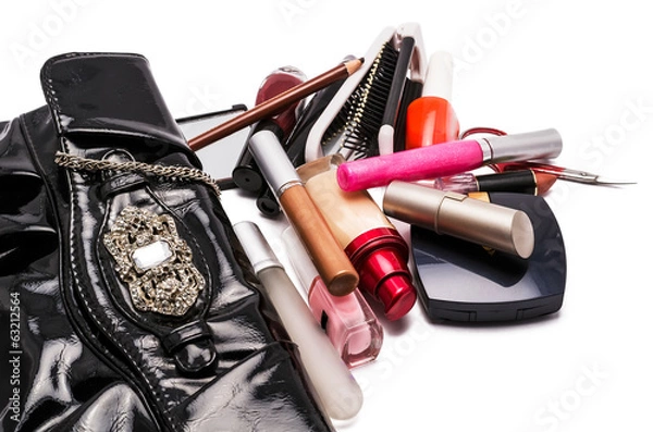 Obraz handbag and cosmetics