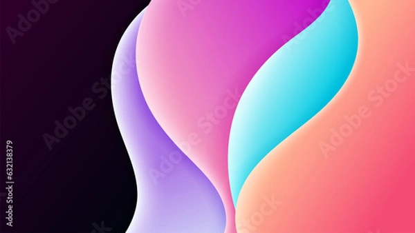 Fototapeta Abstract background soft gradient color and dynamic shadow on background .Vector background for wallpaper. Eps 10