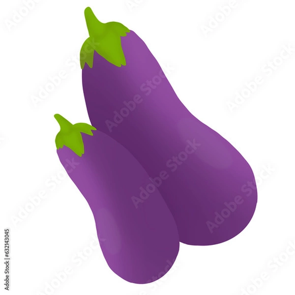 Obraz eggplant isolated on white