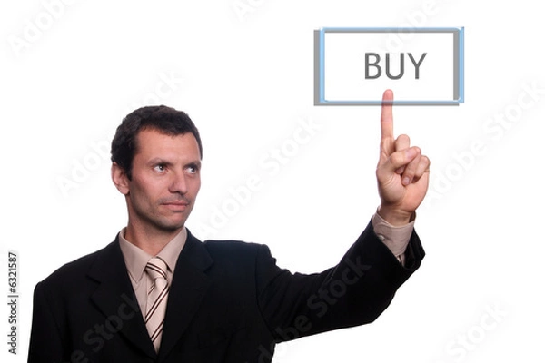 Fototapeta businessman touch buy button