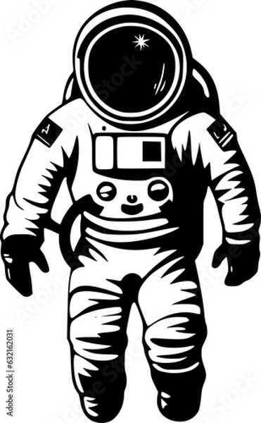 Obraz Astronaut | Minimalist and Simple Silhouette - Vector illustration