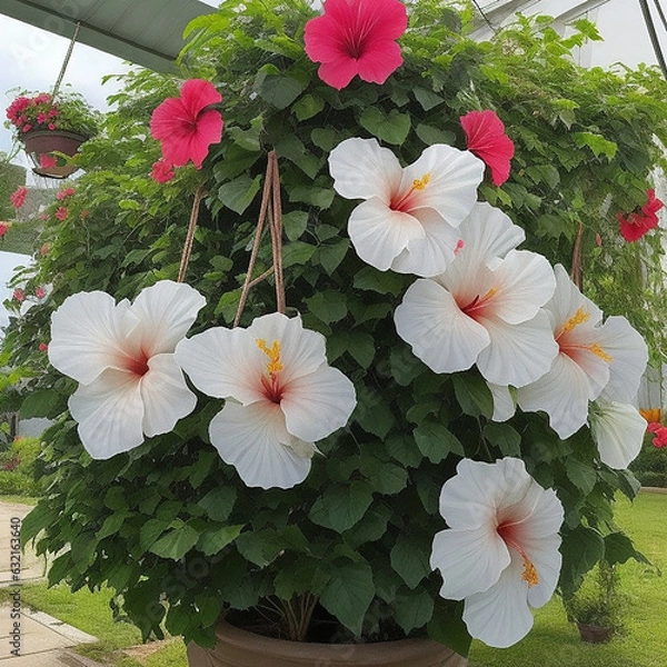 Fototapeta beautiful flowers from the bush.,generative AI