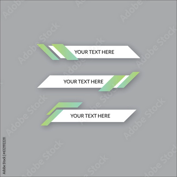 Obraz geometric modern lower third banner template design