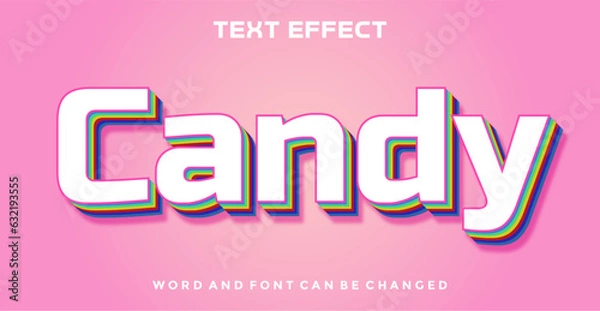 Fototapeta Candy editable text effect