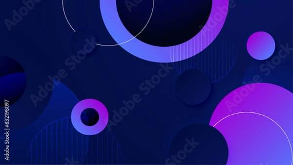Fototapeta Colorful modern abstract geometric banner with shapes