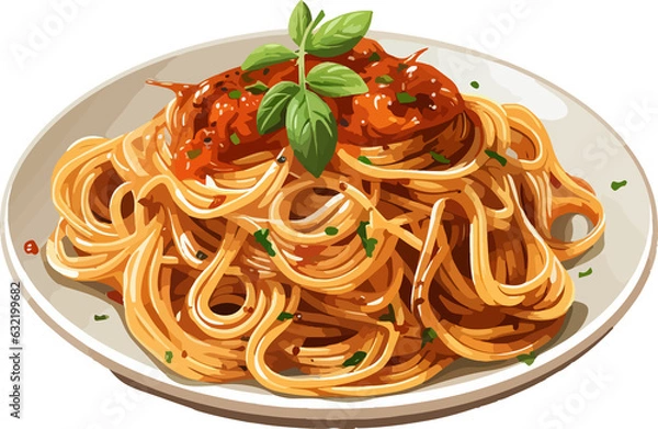 Obraz pasta, color pasta vector illustration