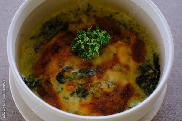 Obraz Baked Spinach with Cheese