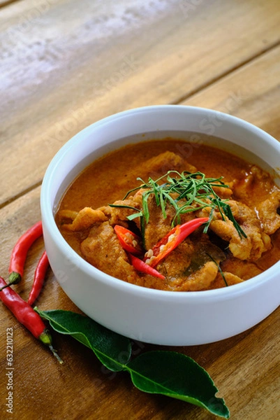 Obraz pork panang curry thai style