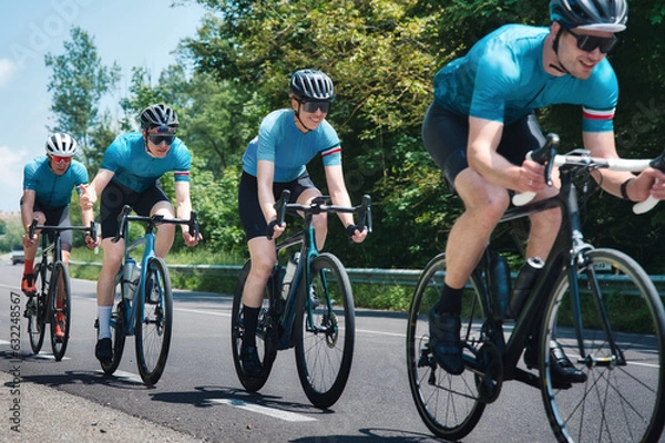 Obraz Rennradfahrer im Team