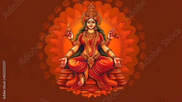 Fototapeta Indian Hindu Goddess Lakshmi | Generative AI
