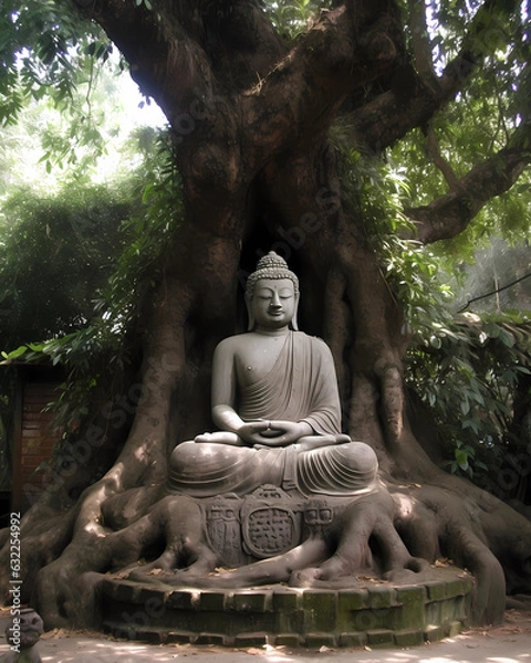 Fototapeta Meditating Buddha - Meditation Art - Zen Buddha Art | Generative AI 