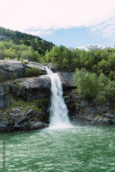 Obraz Waterfall in Fjord