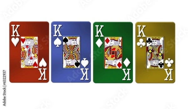 Obraz 4 könige metallic