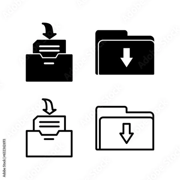 Obraz Archive icon vector. archive storage icon vector. folders icon.