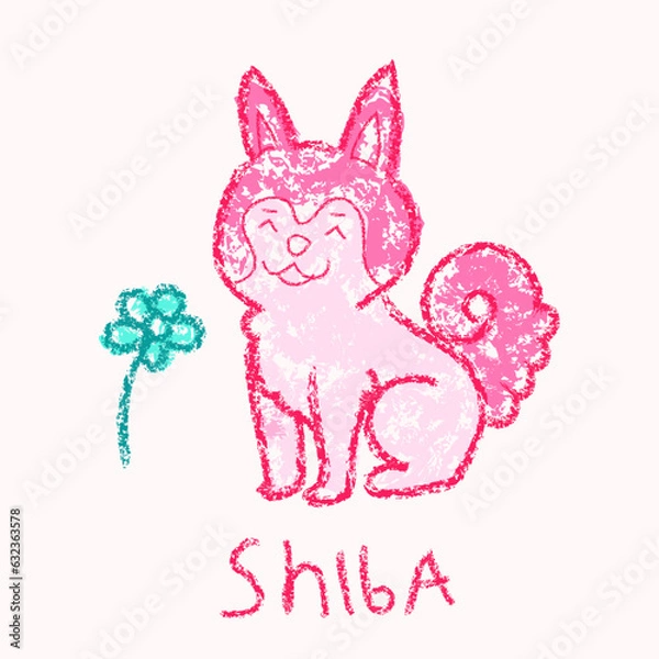 Obraz dog with a flower