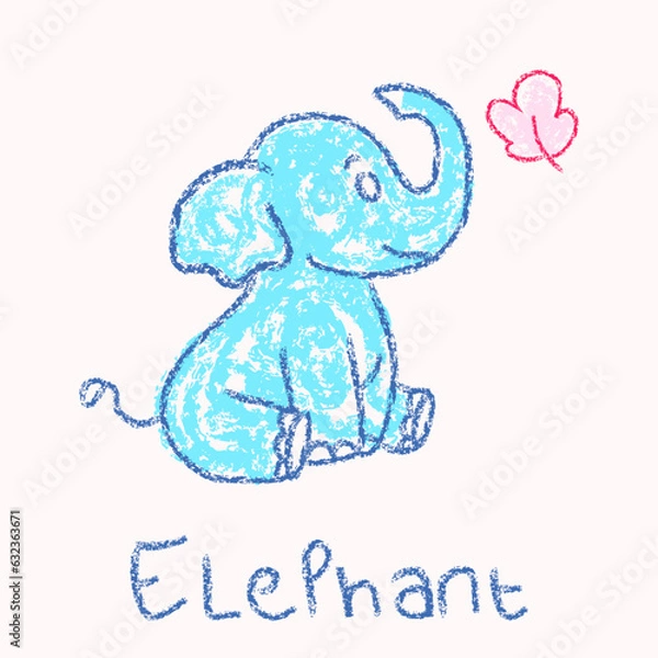 Obraz card with elephant