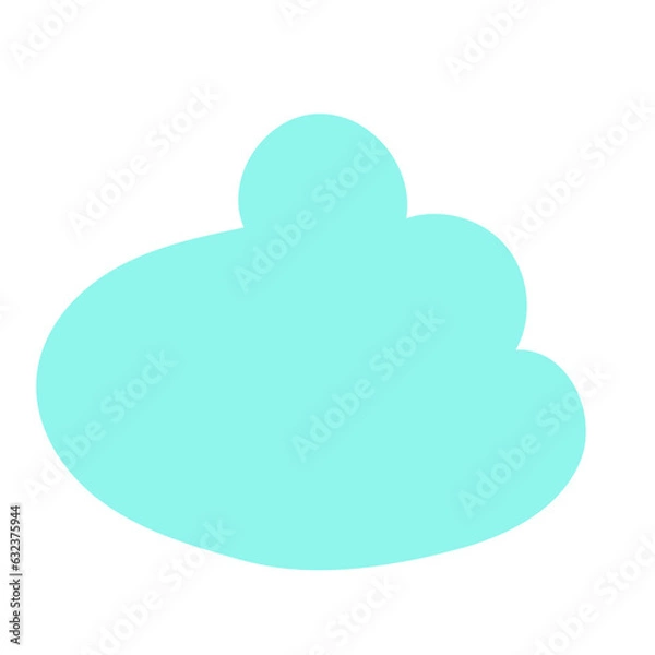 Obraz Blue Blob Cloud Abstract Shapes Vectors 
