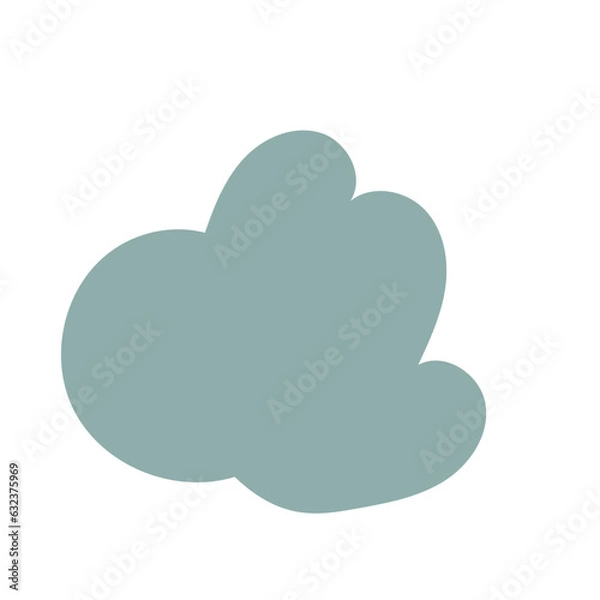 Obraz Blue Blob Cloud Abstract Shapes Vectors 