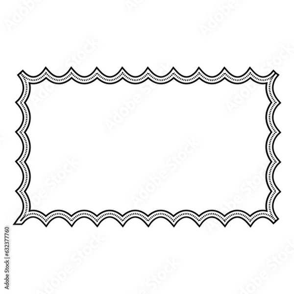 Fototapeta cute doodle frame shape design